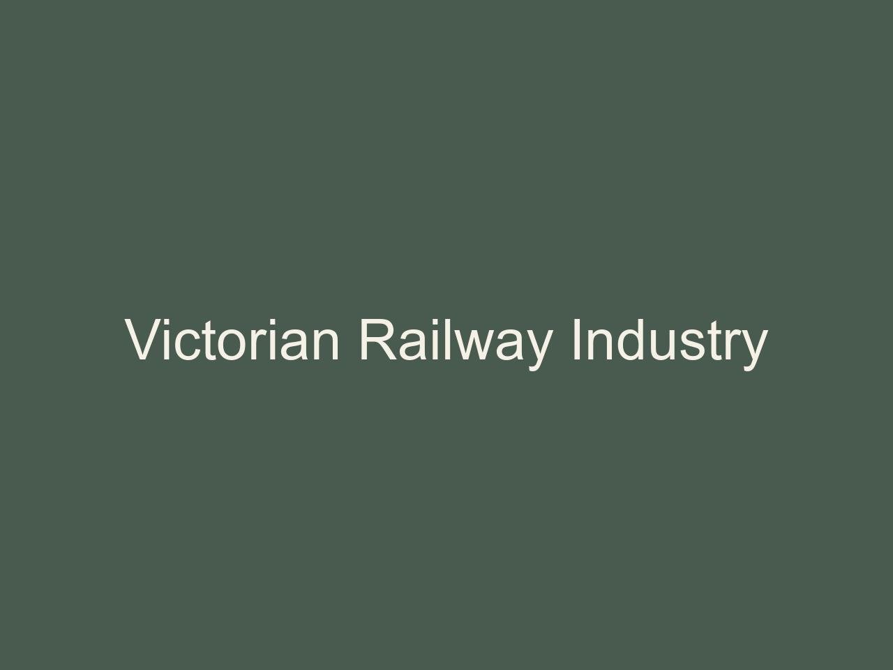 Railway industry